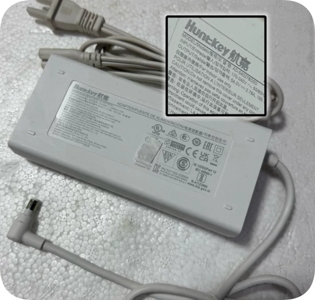 *Brand NEW* Huntkey 54V 2.78A AD-540278D0D DC 150W Power Adapter (Toshiba-style connector, figure-8 inlet) Pow
